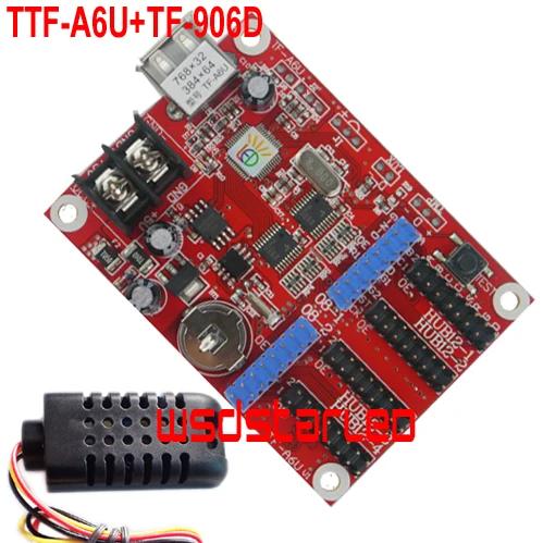 TF-A6U + µ   , USB ̱   ÷, P10 LED Ʈѷ ī, 768*32, 2 * HUB08, 4 * HUB12
